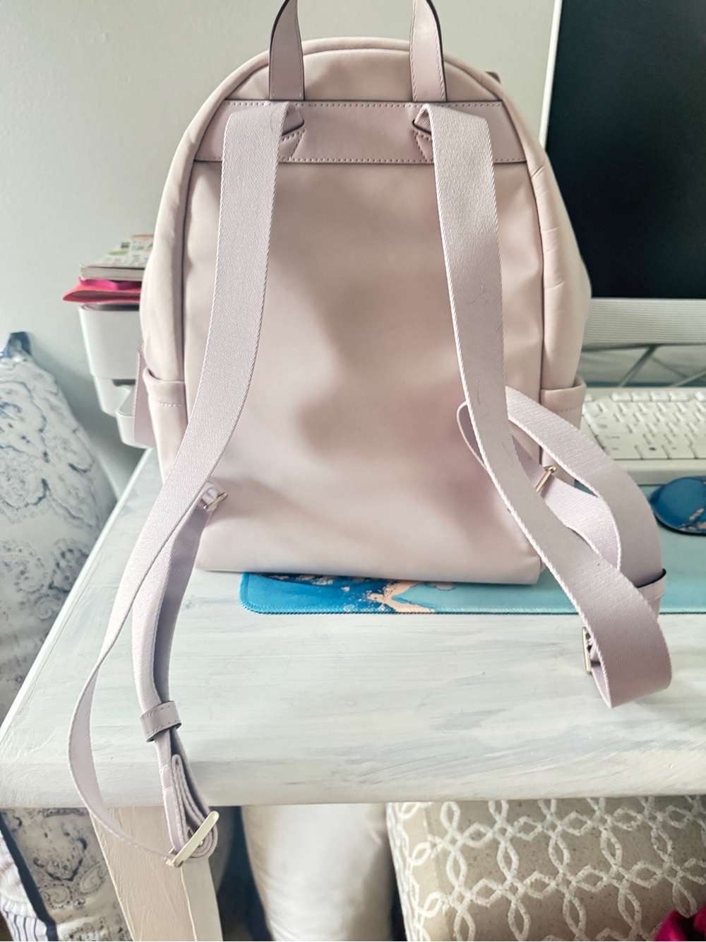 kate spade Blush Leather Mini Backpack with Gold Hardware - Picture 2 of 7